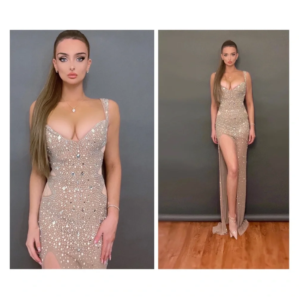 New!! New year sale!!Beaded Tulle  Prom Dress - Picture 2 of 6